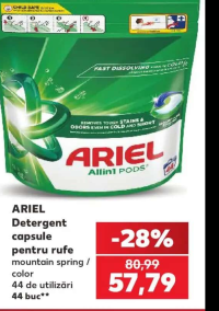 ARIEL Detergent capsule pentru rufe mountain spring / color 44 buc
