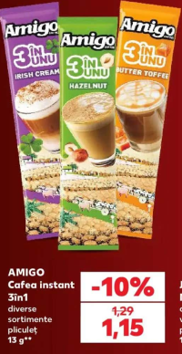 AMIGO Cafea instant 3în1 diverse sortimente 13g
