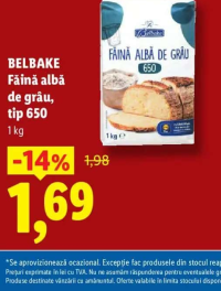 BELBAKE Făină albă de grâu tip 650 1 kg