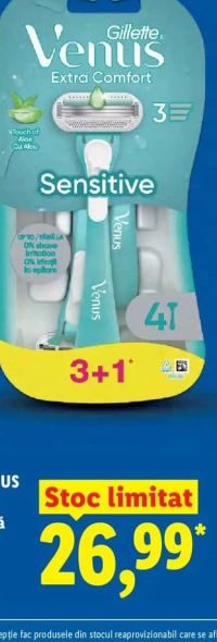 Gillette Venus Aparat de ras unică folosință Sensitive 3+1 buc.