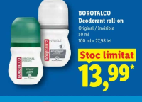 BOROTALCO Deodorant roll-on Original / Invisible 50 ml