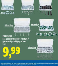PARKSIDE Set accesorii coliere / nituri / garnituri / cârlige / tuburi 1 set
