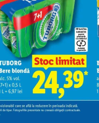 Tuborg Bere blondă (7+1) x 0,5 L