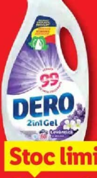 Dero 2 în 1 Detergent lichid levănțică și iasomie 3 L