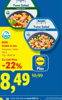 Nixe Salată cu ton franțuzesc / italian 220g