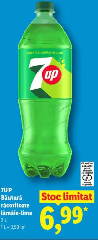 7UP Băutură răcoritoare lămâie-lime 2 L