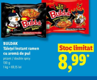 Samyang Buldak Tăieței instant ramen cu aromă de pui picant / double spicy 130 g