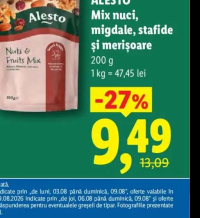 Alesto Mix nuci migdale stafide și merișoare 200 g
