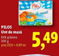 PILOS Unt de masă 65% grăsime 200 g