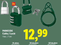 PARKSIDE Cablu / Lacăt 1 buc. / 1 set