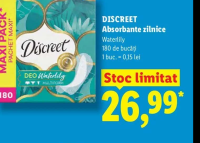 DISCREET Absorbante zilnice Waterlily 180 de bucăți