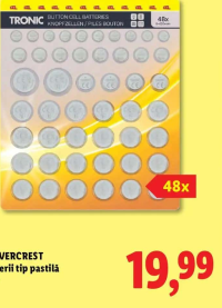 SILVERCREST Baterii tip pastilă 48buc