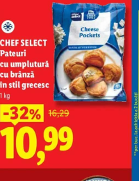 CHEF SELECT Pateuri cu umplutură cu brânză în stil grecesc 1 kg