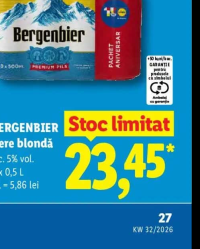 Bergenbier Bere blondă 8 x 0,5 L