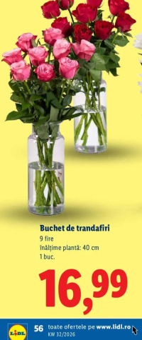 Buchet de trandafiri 9 fire 40 cm 1 buc.