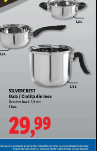 SILVERCREST Oală / Cratiță din inox