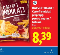 HARVEST BASKET Cartofi ondulați preprăjiți 1 kg