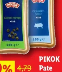 PIKOK Pate piper / șuncă / porc 150g