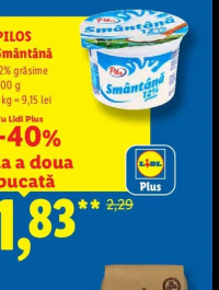 PILOS Smântână 12% grăsime 200 g