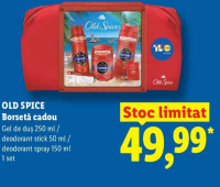 OLD SPICE Borsetă cadou (Gel de duș 250 ml / deodorant stick 50 ml / deodorant spray 150 ml)