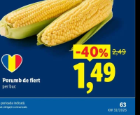 Porumb de fiert per buc