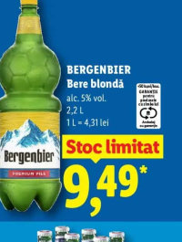 Bergenbier Bere blondă 2,2 L