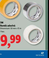3M Bandă adezivă 50 mm x 15 m 1 buc.