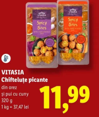 VITASIA Chifteluțe picante din orez și pui cu curry 320 g