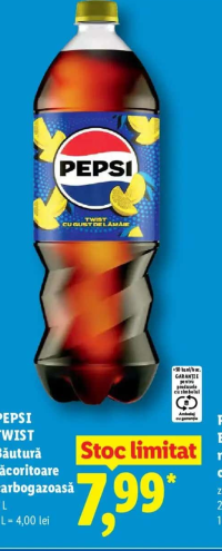 PEPSI TWIST Băutură răcoritoare carbogazoasă 2 L