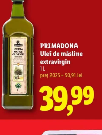 PRIMADONA Ulei de măsline extravirgin 1 L