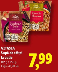 VITASIA Supă de tăiței la cutie 182 g / 250 g