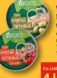 VEMONDO Pastă vegetală tartinabilă ciuperci / ardei / măsline 120 g