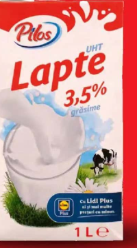 PILOS Lapte de consum UHT 3,5% grăsime 1 L