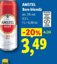 Amstel Bere blondă 0,5 L