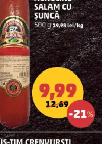 Agroline Salam cu Șuncă 500 g
