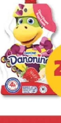 Danonino Pouch căpșuni și banane 70g