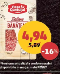 Casa Gustului Salam Bănățean 100 g