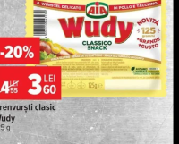 AIA Wudy Crenvurști clasic 125 g
