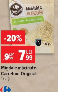 Carrefour Original Migdale măcinate 125 g