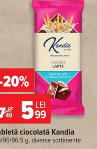 Kandia Tabletă ciocolată 80/95/96.5 g