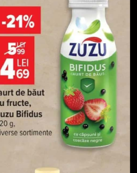 Zuzu Bifidus Iaurt de băut cu fructe 320 g