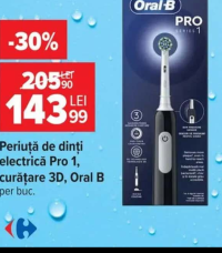 Oral-B Periuță de dinți electrică Pro 1, curățare 3D