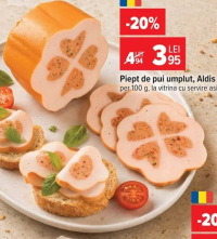 Aldis Piept de pui umplut, per 100 g