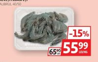 Creveți proaspeți calibrul 40/50 lei/kg