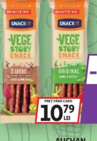 Snack It Vege Story Snack Cârnați Vegetali 90g