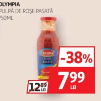OLYMPIA PULPĂ DE ROȘII PASATĂ 750ML