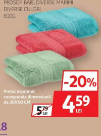ACTUEL Prosop baie 600G 30X50CM