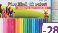 ECADA Plastilină 12 culori 180g