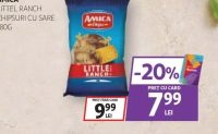 AMICA LITTEL RANCH CHIPSURI CU SARE 180G