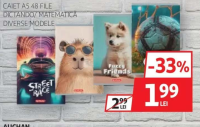 HERLITZ Caiet A5 48 file dictando/matematică diverse modele